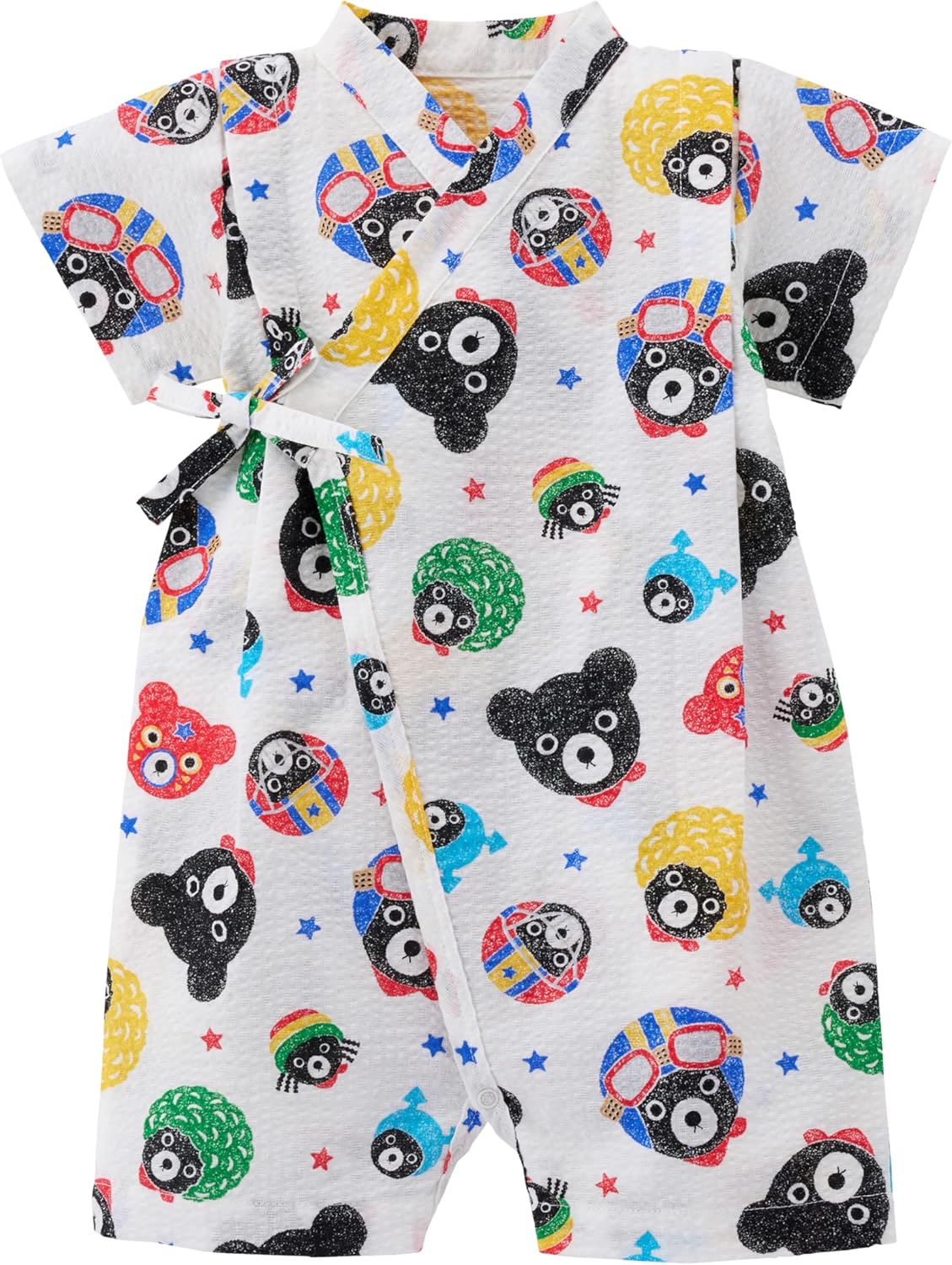 ジェラート ピケ】 【KIDS】 アヒル柄 甚平セット 110〜130